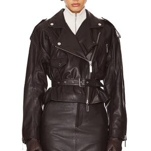 Camila Coelho Ambrosia Leather Jacket